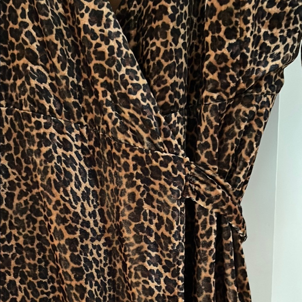 J. Crew Leopard Print Long Sleeve Dress - Brown - Picture 4 of 5